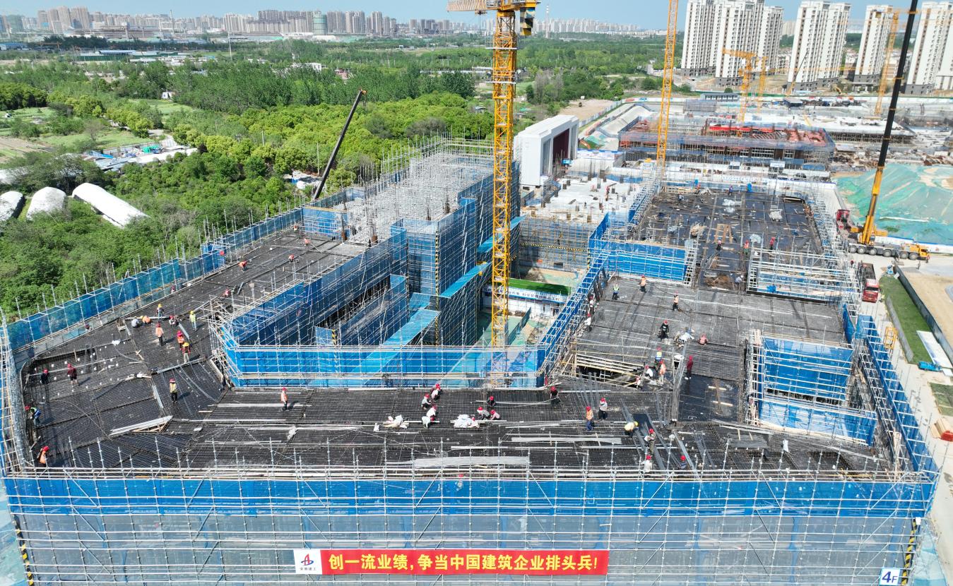 安徽三建合肥一中淝河校區(qū)項(xiàng)目。安徽建工集團(tuán)供圖